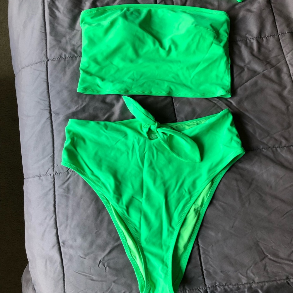 Aerie 2 piece bikini in neon green.